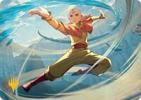 Aang, Swift Savior Art Card (Gold-Stamped Planeswalker Symbol) - Art Series: Avatar: The Last Airbender - Magic: The Gathering card