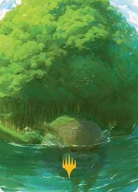 Forest Art Card (Gold-Stamped Planeswalker Symbol) - Art Series: Avatar: The Last Airbender - Magic: The Gathering card
