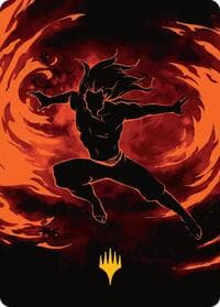 Ozai, the Phoenix King Art Card (Gold-Stamped Planeswalker Symbol) - Art Series: Avatar: The Last Airbender - Magic: The Gathering card