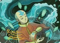 Aang, at the Crossroads Art Card (Gold-Stamped Signature) - Art Series: Avatar: The Last Airbender - Magic: The Gathering card