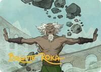 Bumi, Unleashed Art Card (Gold-Stamped Signature) - Art Series: Avatar: The Last Airbender - Magic: The Gathering card