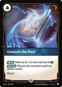 Consult the Past - Riftbound Organized Play Promotional Cards - Riftbound: League of Legends Trading Card Game card