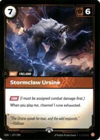 Stormclaw Ursine - Riftbound Organized Play Promotional Cards - Riftbound: League of Legends Trading Card Game card
