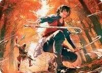 Jet, Rebel Leader Art Card - Art Series: Avatar: The Last Airbender - Magic: The Gathering card