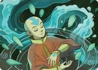 Aang, at the Crossroads Art Card - Art Series: Avatar: The Last Airbender - Magic: The Gathering card