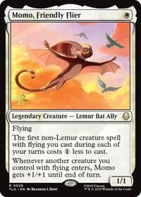 Momo, Friendly Flier - Prerelease Cards - Magic: The Gathering card