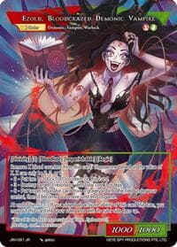 Sanguinary Glyphologist, Ezold // Ezold Bloodcrazed Demonic Vampire - Journey to Ravidra - Force of Will card