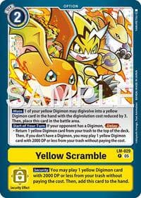 Yellow Scramble (LM-029) (Alternate Art) - Starter Deck 22: Amethyst Mandala Advanced Deck Set - Digimon Card Game card