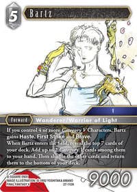 Bartz - Journey of Discovery - Final Fantasy TCG card