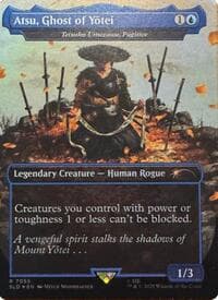 Atsu, Ghost of Yotei - Tetsuko Umezawa, Fugitive (Rainbow Foil) - Secret Lair Drop Series - Magic: The Gathering card