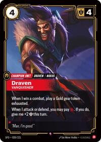 Draven, Vanquisher - Spiritforged - Riftbound: League of Legends Trading Card Game card