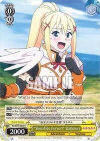 "Bonafide Pervert" Darkness - KONOSUBA -God’s blessing on this wonderful world! Re:Edit - Weiss Schwarz card