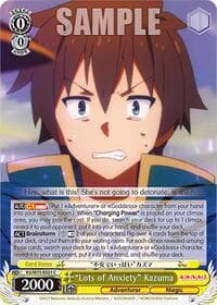 "Lots of Anxiety" Kazuma - KONOSUBA -God’s blessing on this wonderful world! Re:Edit - Weiss Schwarz card
