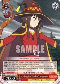 "Calling for Teacher" Megumin - KONOSUBA -God’s blessing on this wonderful world! Re:Edit - Weiss Schwarz card