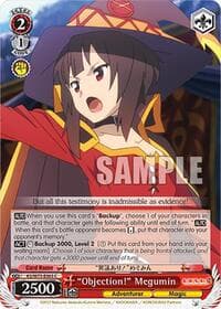 "Objection!" Megumin - KONOSUBA -God’s blessing on this wonderful world! Re:Edit - Weiss Schwarz card