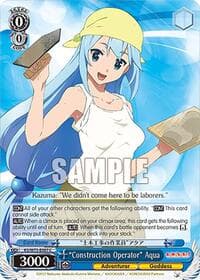 "Construction Operator" Aqua - KONOSUBA -God’s blessing on this wonderful world! Re:Edit - Weiss Schwarz card