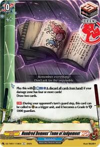 Hundred Demons' Tome of Judgement - DZ-TB01: Future Card Buddyfight - Cardfight Vanguard card