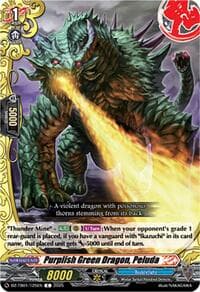 Purplish Green Dragon, Peluda - DZ-TB01: Future Card Buddyfight - Cardfight Vanguard card
