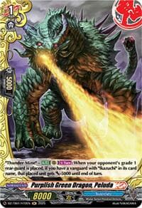 Purplish Green Dragon, Peluda (H) - DZ-TB01: Future Card Buddyfight - Cardfight Vanguard card