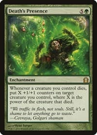 Death's Presence - Return to Ravnica - Magic: The Gathering card
