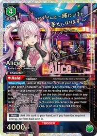 Alice (070) (SR**) - UE14BT: GODDESS OF VICTORY: NIKKE - Union Arena card
