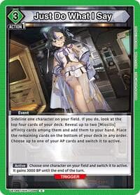 Just Do What I Say - UE14BT: GODDESS OF VICTORY: NIKKE - Union Arena card