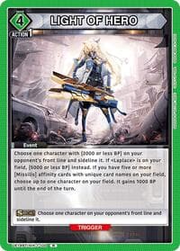 LIGHT OF HERO - UE14BT: GODDESS OF VICTORY: NIKKE - Union Arena card