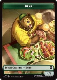Bear // Food (0020) Double-Sided Token - Avatar: The Last Airbender - Magic: The Gathering card