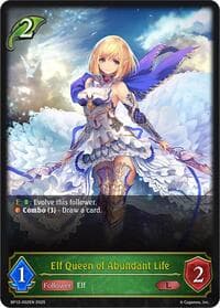 Elf Queen of Abundant Life - BP12: Worldreaver’s Descent - Shadowverse: Evolve card