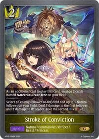 Stroke of Conviction - BP12: Worldreaver’s Descent - Shadowverse: Evolve card