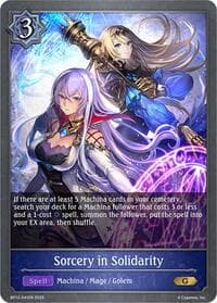 Sorcery in Solidarity - BP12: Worldreaver’s Descent - Shadowverse: Evolve card