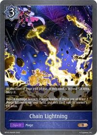 Chain Lightning - BP12: Worldreaver’s Descent - Shadowverse: Evolve card