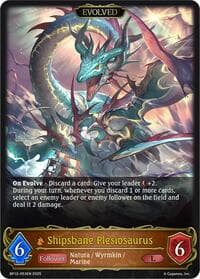 Shipsbane Plesiosaurus (Evolved) - BP12: Worldreaver’s Descent - Shadowverse: Evolve card