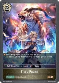 Fiery Paean - BP12: Worldreaver’s Descent - Shadowverse: Evolve card
