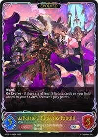 Patrick, Rhiceros Knight (Evolved) (SL) - BP12: Worldreaver’s Descent - Shadowverse: Evolve card