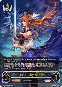 Lecia, Sky Saber (U) - BP12: Worldreaver’s Descent - Shadowverse: Evolve card