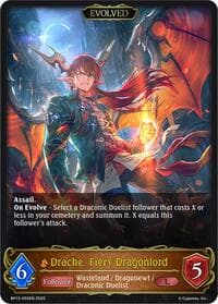 Drache, Fiery Dragonlord (Evolved) - BP13: Dominion of Darkness - Shadowverse: Evolve card