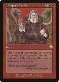 Puppet's Verdict - Mercadian Masques - Magic: The Gathering card