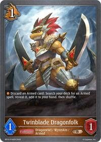 Twinblade Dragonfolk - P16 (Foil) - BP13: Dominion of Darkness - Shadowverse: Evolve card