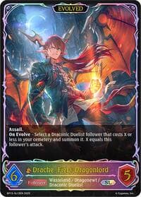 Drache, Fiery Dragonlord (Evolved) (SL) - BP13: Dominion of Darkness - Shadowverse: Evolve card