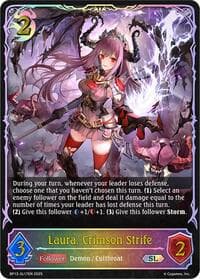 Laura, Crimson Strife (SL) - BP13: Dominion of Darkness - Shadowverse: Evolve card