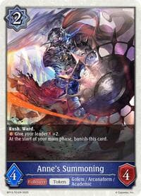 Anne's Summoning - BP13: Dominion of Darkness - Shadowverse: Evolve card