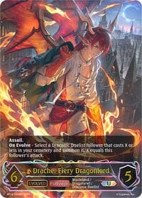 Drache, Fiery Dragonlord (Evolved) (U) - BP13: Dominion of Darkness - Shadowverse: Evolve card