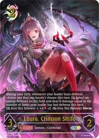 Laura, Crimson Strife (U) - BP13: Dominion of Darkness - Shadowverse: Evolve card