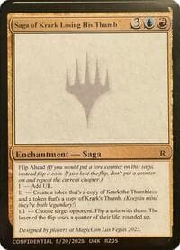 Saga of Krark Losing His Thumb - Un-Known Event Playtest Cards - Magic: The Gathering card