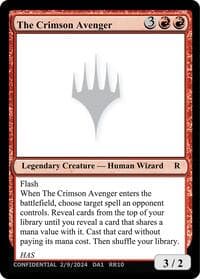 The Crimson Avenger - Un-Known Event Playtest Cards - Magic: The Gathering card