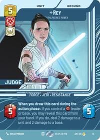 Rey - With Palpatine's Power - Judge Promos - Star Wars: Unlimited card