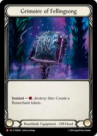 Grimoire of Fellingsong - Compendium of Rathe - Flesh and Blood TCG card