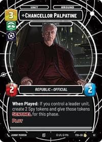 Chancellor Palpatine - I Am the Senate - Sector and Regional Promos: Season 1 - Star Wars: Unlimited card