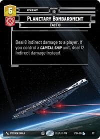 Planetary Bombardment (57) - Sector and Regional Promos: Season 1 - Star Wars: Unlimited card